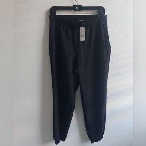 NWT NY&Co Soho Street Black Track Jogger Pants Pockets Active Athleisure_Medium